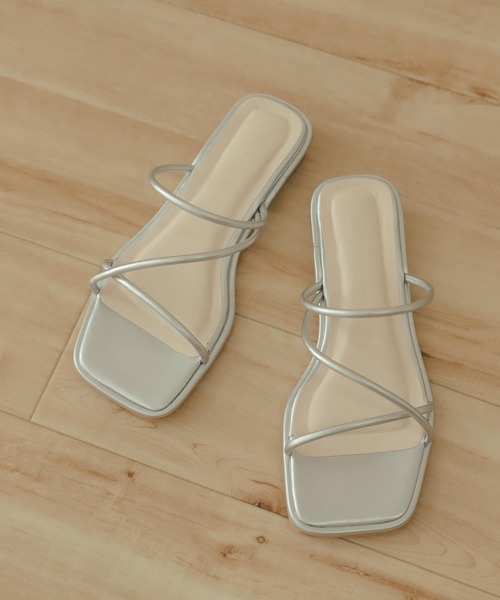 SENSE OF PLACE by URBAN RESEARCH（センスオブプレイスバイアーバンリサーチ）の「コードアシメサンダル（サンダル・レディース・イエロー/アイボリー/ブラック/シルバー・SMALL/MEDIUM/LARGE）」の22枚目の写真