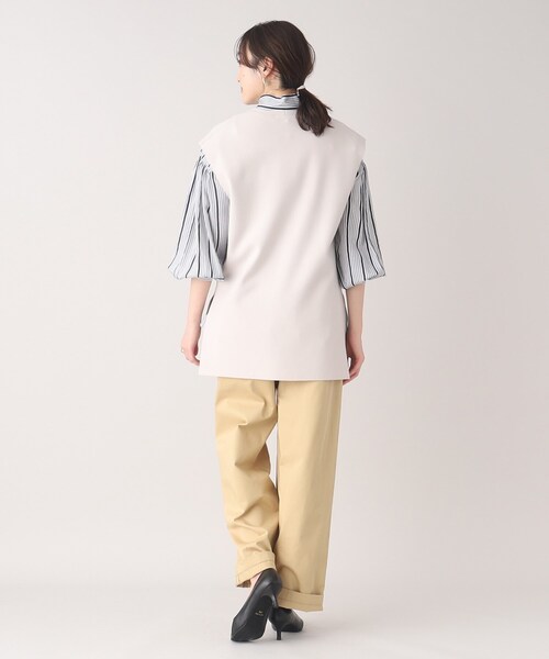 【タグ付き未使用品】アンタイトル　洗える　シルク混　Vネックニットベスト UNTITLED（アンタイトル）の「◇【オンオフで着られる】シルク混