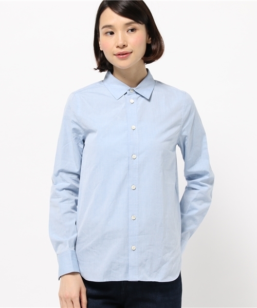 OUTLET（アウトレット）の「【BLOOM&BRANCH】SOSOブロードシャツ（シャツ/ブラウス・レディース・サックスブルー/ホワイト・1/0）」の2枚目の写真
