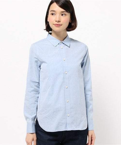 OUTLET（アウトレット）の「【BLOOM&BRANCH】SOSOブロードシャツ（シャツ/ブラウス・レディース・サックスブルー/ホワイト・1/0）」の3枚目の写真