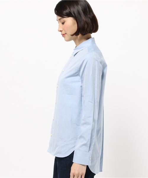 OUTLET（アウトレット）の「【BLOOM&BRANCH】SOSOブロードシャツ（シャツ/ブラウス・レディース・サックスブルー/ホワイト・1/0）」の4枚目の写真