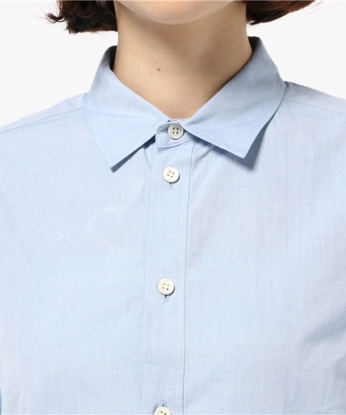 OUTLET（アウトレット）の「【BLOOM&BRANCH】SOSOブロードシャツ（シャツ/ブラウス・レディース・サックスブルー/ホワイト・1/0）」の6枚目の写真