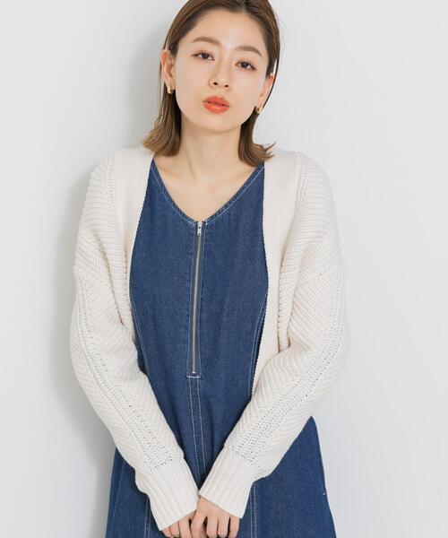 URBAN RESEARCH Sonny Label(アーバンリサーチサニーレーベル)の「ニットボレロカーディガン(カーディガン/ボレロ・レディース・ライトグレー/ラベンダー/オフホワイト・FREE)」の6枚目の写真