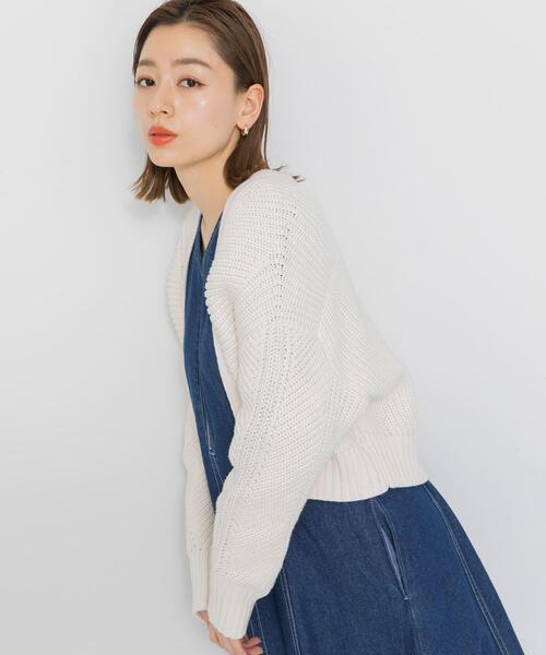 URBAN RESEARCH Sonny Label(アーバンリサーチサニーレーベル)の「ニットボレロカーディガン(カーディガン/ボレロ・レディース・ライトグレー/ラベンダー/オフホワイト・FREE)」の7枚目の写真
