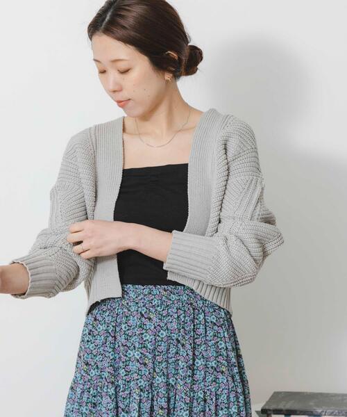 URBAN RESEARCH Sonny Label(アーバンリサーチサニーレーベル)の「ニットボレロカーディガン(カーディガン/ボレロ・レディース・ライトグレー/ラベンダー/オフホワイト・FREE)」の12枚目の写真