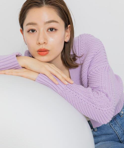 URBAN RESEARCH Sonny Label(アーバンリサーチサニーレーベル)の「ニットボレロカーディガン(カーディガン/ボレロ・レディース・ライトグレー/ラベンダー/オフホワイト・FREE)」の20枚目の写真