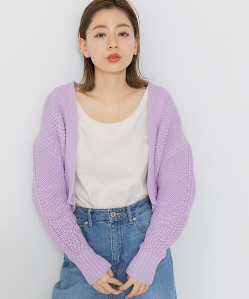 URBAN RESEARCH Sonny Label(アーバンリサーチサニーレーベル)の「ニットボレロカーディガン(カーディガン/ボレロ・レディース・ライトグレー/ラベンダー/オフホワイト・FREE)」の22枚目の写真