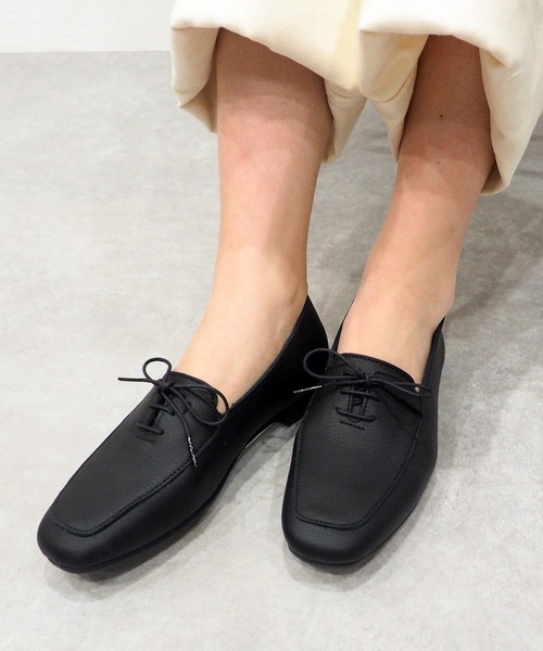 ENあしながおじさん（エンアシナガオジサン）の「防水│レースアップモカシューズ　5360507（ドレスシューズ・レディース・ライトグリーン/グレイッシュベージュ/ブラック/ブラック系その他・23.0cm/23.5cm/24.0cm/24.5cm/22.5cm）」の5枚目の写真