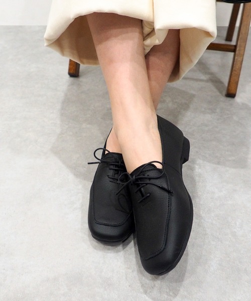 ENあしながおじさん（エンアシナガオジサン）の「防水│レースアップモカシューズ　5360507（ドレスシューズ・レディース・ライトグリーン/グレイッシュベージュ/ブラック/ブラック系その他・23.0cm/23.5cm/24.0cm/24.5cm/22.5cm）」の6枚目の写真