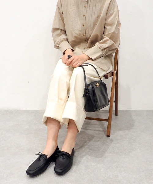 ENあしながおじさん（エンアシナガオジサン）の「防水│レースアップモカシューズ　5360507（ドレスシューズ・レディース・ライトグリーン/グレイッシュベージュ/ブラック/ブラック系その他・23.0cm/23.5cm/24.0cm/24.5cm/22.5cm）」の7枚目の写真