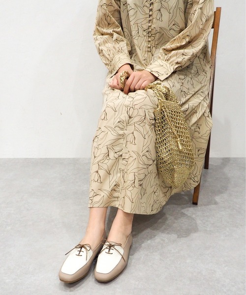 ENあしながおじさん（エンアシナガオジサン）の「防水│レースアップモカシューズ　5360507（ドレスシューズ・レディース・ライトグリーン/グレイッシュベージュ/ブラック/ブラック系その他・23.0cm/23.5cm/24.0cm/24.5cm/22.5cm）」の10枚目の写真