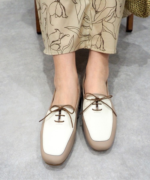 ENあしながおじさん（エンアシナガオジサン）の「防水│レースアップモカシューズ　5360507（ドレスシューズ・レディース・ライトグリーン/グレイッシュベージュ/ブラック/ブラック系その他・23.0cm/23.5cm/24.0cm/24.5cm/22.5cm）」の11枚目の写真