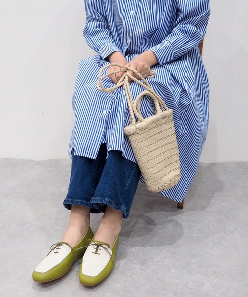 ENあしながおじさん（エンアシナガオジサン）の「防水│レースアップモカシューズ　5360507（ドレスシューズ・レディース・ライトグリーン/グレイッシュベージュ/ブラック/ブラック系その他・23.0cm/23.5cm/24.0cm/24.5cm/22.5cm）」の13枚目の写真