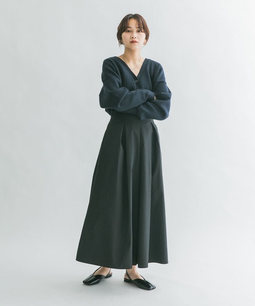 KBF(ケイビーエフ)の「ボリュームタックWIDEパンツ(その他パンツ・レディース・ライトカーキ/ブラック・ONE)」の8枚目の写真