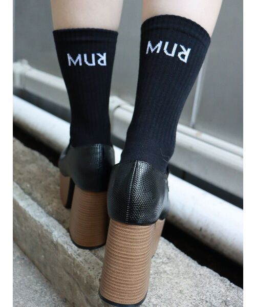 MURUA（ムルーア）の「MURUAロゴソックス（ソックス/靴下・レディース・グリーン/ホワイト/ブラック/オレンジ・FREE）」の2枚目の写真