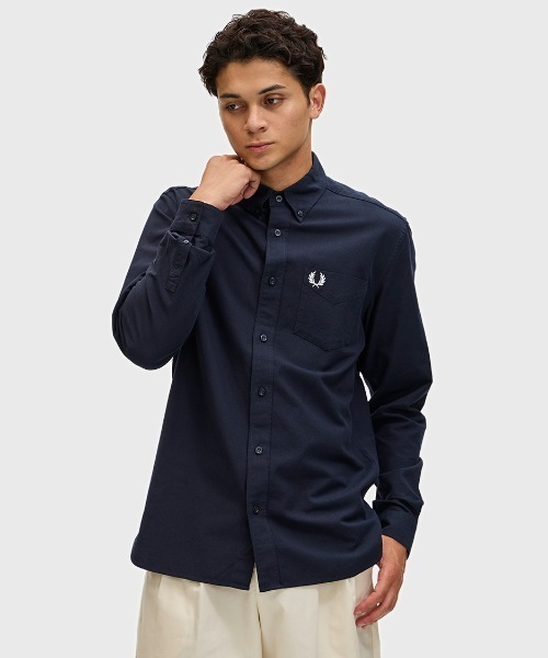 【シャンパ さま専用】FRED PERRY フレッドペリー ネイビー 長袖シャツ シャンパ さま専用】FRED PERRY フレッドペリー ネイビー 長袖