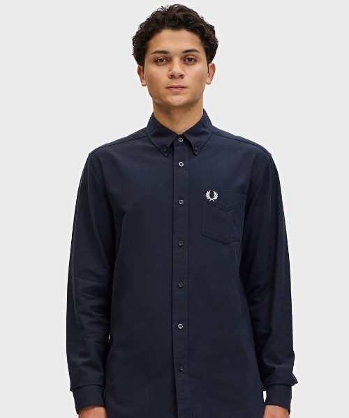 FRED PERRY ブラック 長袖シャツ M セール】Oxford Shirt／オックスフォード長袖シャツ（シャツ