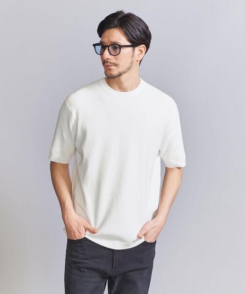 BEAUTY&YOUTH UNITED ARROWS(ビューティーアンドユースユナイテッドアローズ)の「【WEB限定 WARDROBE SMART】デオドラント ピケ ニット Tシャツ【抗菌・防臭】(ニット/セーター・メンズ・ホワイト/ブラック/グレー・S/M/L/XL)」の17枚目の写真