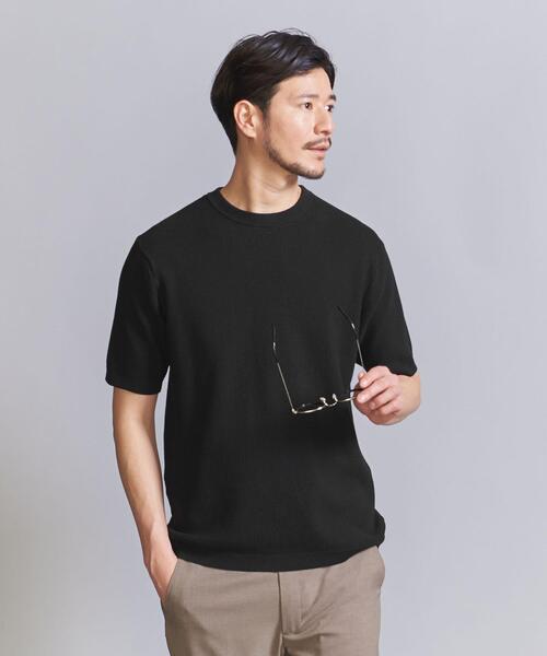 BEAUTY&YOUTH UNITED ARROWS(ビューティーアンドユースユナイテッドアローズ)の「【WEB限定 WARDROBE SMART】デオドラント ピケ ニット Tシャツ【抗菌・防臭】(ニット/セーター・メンズ・ホワイト/ブラック/グレー・S/M/L/XL)」の20枚目の写真