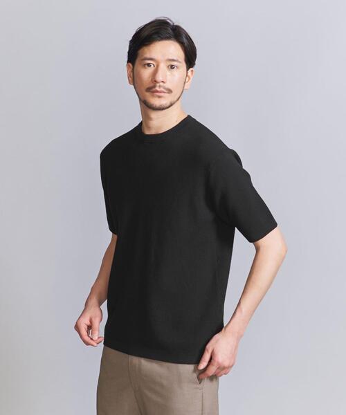 BEAUTY&YOUTH UNITED ARROWS(ビューティーアンドユースユナイテッドアローズ)の「【WEB限定 WARDROBE SMART】デオドラント ピケ ニット Tシャツ【抗菌・防臭】(ニット/セーター・メンズ・ホワイト/ブラック/グレー・S/M/L/XL)」の21枚目の写真