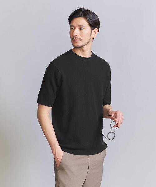 BEAUTY&YOUTH UNITED ARROWS(ビューティーアンドユースユナイテッドアローズ)の「【WEB限定 WARDROBE SMART】デオドラント ピケ ニット Tシャツ【抗菌・防臭】(ニット/セーター・メンズ・ホワイト/ブラック/グレー・S/M/L/XL)」の22枚目の写真