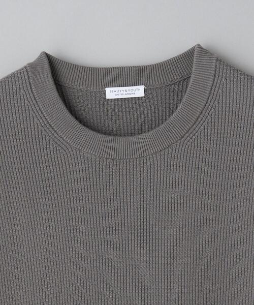 BEAUTY&YOUTH UNITED ARROWS(ビューティーアンドユースユナイテッドアローズ)の「【WEB限定 WARDROBE SMART】デオドラント ピケ ニット Tシャツ【抗菌・防臭】(ニット/セーター・メンズ・ホワイト/ブラック/グレー・S/M/L/XL)」の4枚目の写真