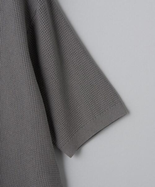 BEAUTY&YOUTH UNITED ARROWS(ビューティーアンドユースユナイテッドアローズ)の「【WEB限定 WARDROBE SMART】デオドラント ピケ ニット Tシャツ【抗菌・防臭】(ニット/セーター・メンズ・ホワイト/ブラック/グレー・S/M/L/XL)」の5枚目の写真