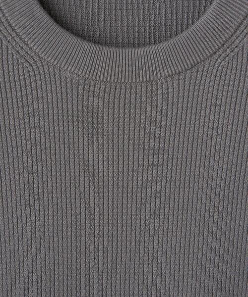 BEAUTY&YOUTH UNITED ARROWS(ビューティーアンドユースユナイテッドアローズ)の「【WEB限定 WARDROBE SMART】デオドラント ピケ ニット Tシャツ【抗菌・防臭】(ニット/セーター・メンズ・ホワイト/ブラック/グレー・S/M/L/XL)」の6枚目の写真