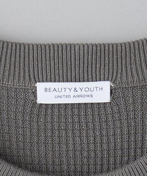 BEAUTY&YOUTH UNITED ARROWS(ビューティーアンドユースユナイテッドアローズ)の「【WEB限定 WARDROBE SMART】デオドラント ピケ ニット Tシャツ【抗菌・防臭】(ニット/セーター・メンズ・ホワイト/ブラック/グレー・S/M/L/XL)」の7枚目の写真