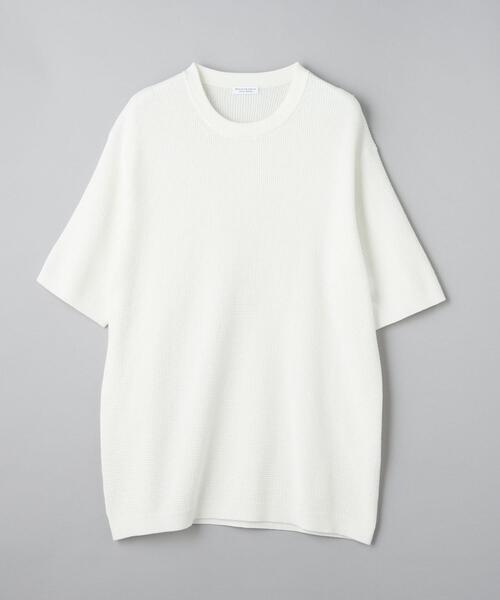 BEAUTY&YOUTH UNITED ARROWS(ビューティーアンドユースユナイテッドアローズ)の「【WEB限定 WARDROBE SMART】デオドラント ピケ ニット Tシャツ【抗菌・防臭】(ニット/セーター・メンズ・ホワイト/ブラック/グレー・S/M/L/XL)」の8枚目の写真