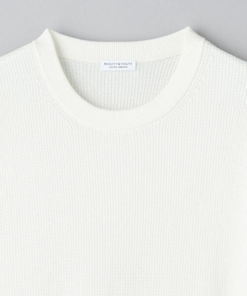 BEAUTY&YOUTH UNITED ARROWS(ビューティーアンドユースユナイテッドアローズ)の「【WEB限定 WARDROBE SMART】デオドラント ピケ ニット Tシャツ【抗菌・防臭】(ニット/セーター・メンズ・ホワイト/ブラック/グレー・S/M/L/XL)」の10枚目の写真