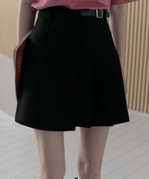 gossip！ロサンゼルス（ゴシップロサンゼルス）の「ラップデザインプリーツミニスカート（スカート・レディース・ブラック/ホワイト・M/S）」の5枚目の写真