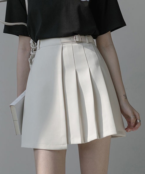 gossip！ロサンゼルス（ゴシップロサンゼルス）の「ラップデザインプリーツミニスカート（スカート・レディース・ブラック/ホワイト・M/S）」の20枚目の写真