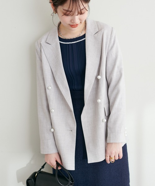 natural couture（ナチュラルクチュール）の「osonoパール釦テーラード