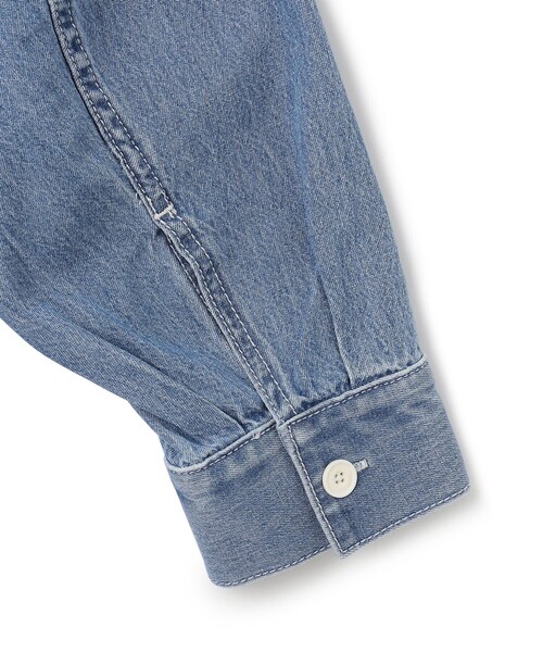 J.PRESS YORK STREET(ジェイプレスヨークストリート)の「【WOMEN】デニムロングシャツ ワンピース(シャツワンピース・レディース・ネイビー系/ダルブルー系・F)」の12枚目の写真