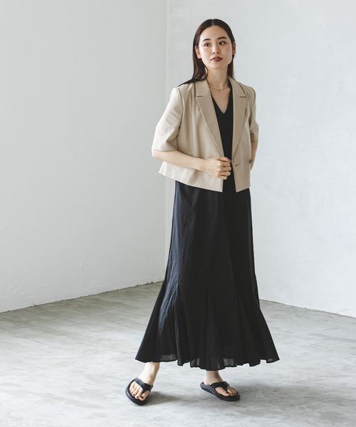NOBLE ハーフスリーブボクシージャケット crewre online shop / ハーフスリーブボクシージャケット