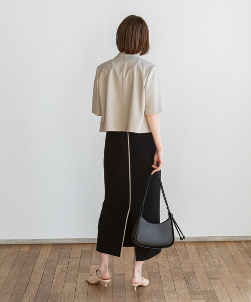 NOBLE ハーフスリーブボクシージャケット crewre online shop / ハーフスリーブボクシージャケット