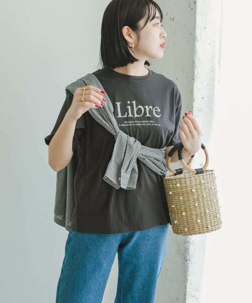 ITEMS URBANRESEARCH(アイテムズ アーバンリサーチ)の「ロゴハンソデTシャツ(Tシャツ/カットソー・レディース・ホワイト/チャコールグレー/カーキ・FREE)」の2枚目の写真