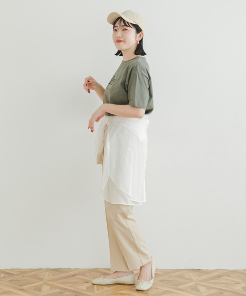 ITEMS URBANRESEARCH(アイテムズ アーバンリサーチ)の「ロゴハンソデTシャツ(Tシャツ/カットソー・レディース・ホワイト/チャコールグレー/カーキ・FREE)」の6枚目の写真