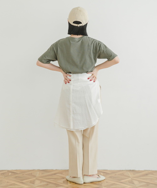 ITEMS URBANRESEARCH(アイテムズ アーバンリサーチ)の「ロゴハンソデTシャツ(Tシャツ/カットソー・レディース・ホワイト/チャコールグレー/カーキ・FREE)」の7枚目の写真