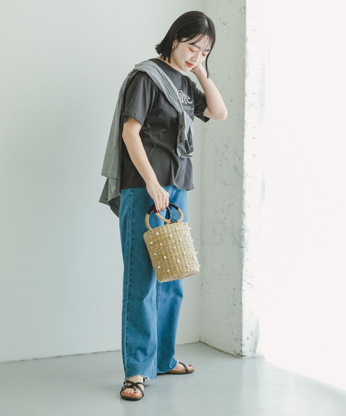ITEMS URBANRESEARCH(アイテムズ アーバンリサーチ)の「ロゴハンソデTシャツ(Tシャツ/カットソー・レディース・ホワイト/チャコールグレー/カーキ・FREE)」の16枚目の写真