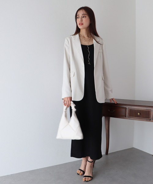 BLUEEAST（ブルーイースト）の「2WAYスリットスリーブジャケット（テーラードジャケット・レディース・アイボリー/ネイビー・MEDIUM/LARGE）」の7枚目の写真