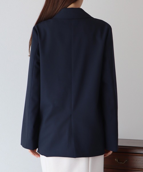 BLUEEAST（ブルーイースト）の「2WAYスリットスリーブジャケット（テーラードジャケット・レディース・アイボリー/ネイビー・MEDIUM/LARGE）」の13枚目の写真