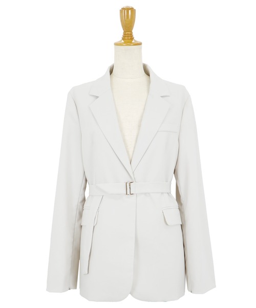 BLUEEAST（ブルーイースト）の「2WAYスリットスリーブジャケット（テーラードジャケット・レディース・アイボリー/ネイビー・MEDIUM/LARGE）」の20枚目の写真