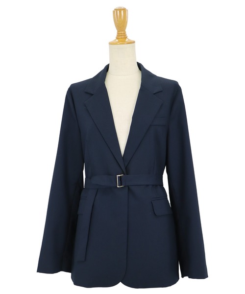 BLUEEAST（ブルーイースト）の「2WAYスリットスリーブジャケット（テーラードジャケット・レディース・アイボリー/ネイビー・MEDIUM/LARGE）」の21枚目の写真