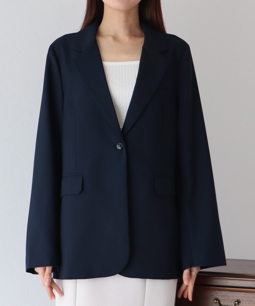 BLUEEAST（ブルーイースト）の「2WAYスリットスリーブジャケット（テーラードジャケット・レディース・アイボリー/ネイビー・MEDIUM/LARGE）」の22枚目の写真