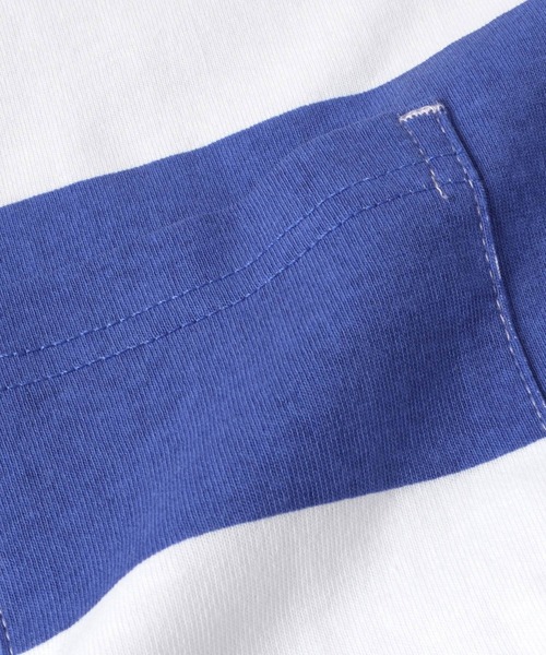 GLAZOS（グラソス）の「ラインボーダー半袖Tシャツ（Tシャツ/カットソー・キッズ・カーキ/グレー/ホワイト・150cm/160cm/140cm/170cm）」の12枚目の写真