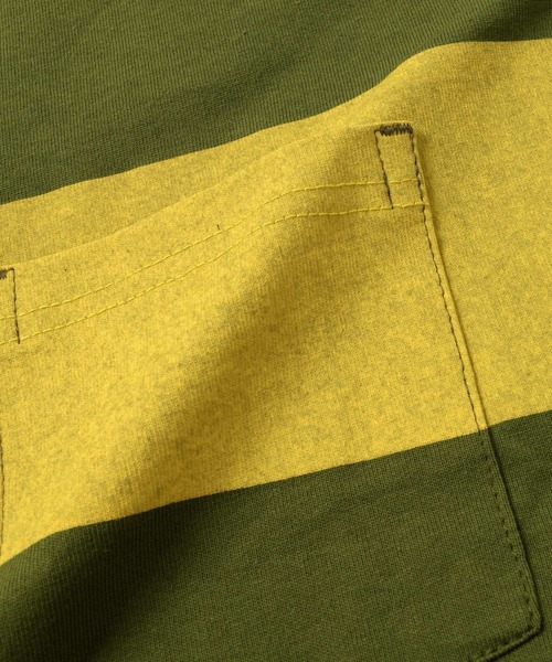 GLAZOS（グラソス）の「ラインボーダー半袖Tシャツ（Tシャツ/カットソー・キッズ・カーキ/グレー/ホワイト・150cm/160cm/140cm/170cm）」の7枚目の写真