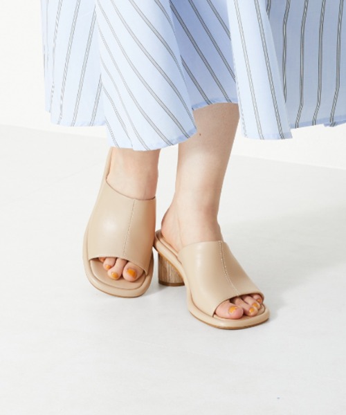 新品♡ミュール サンダル ローヒール ベージュ 23.0㎝ レディース 上品 53-1022cs.jpg