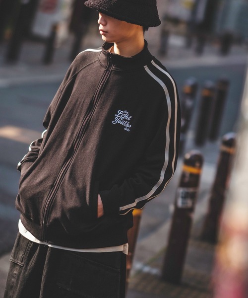 improves（インプローブス）の「バイカラー 裏毛スウェット ライン トラックジャケット（ジャージ・メンズ・ブルー/ブラック/オフホワイト・LARGE/MEDIUM）」の4枚目の写真